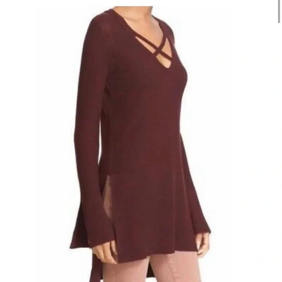 Free people Tunic Sweater Wine color Medium - Picture 3 of 7
